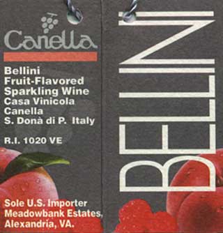 Bellini Venetian Cocktail sparkler
