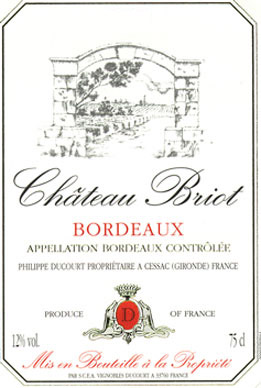 Chateau Briot 1998 Bordeaux rouge