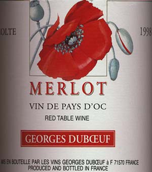 Duboeuf "Flower Label" Merlot 1.5 liter